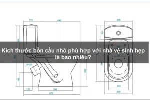 Kích thước bồn cầu loại nhỏ phổ biến hiện nay trên thị trường