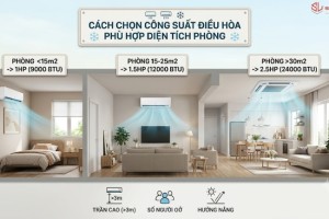 Cách Chọn Công Suất Điều Hòa Phù Hợp Với Diện Tích Phòng