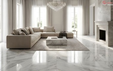 Biến nhà phố thành "Khách sạn 5 sao" với trào lưu Gạch khổ lớn 60x120 năm 2026