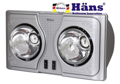 Đèn sưởi nhà tắm 2 bóng HANS H2B