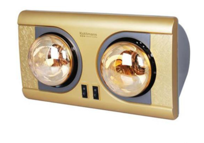 Đèn sưởi nhà tắm 2 bóng treo tường Kottmann K2BNV