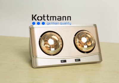 Đèn sưởi nhà tắm 2 bóng treo tường Kottmann K2BQ