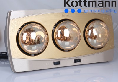 Đèn sưởi nhà tắm 3 bóng treo tường Kottmann K3BH