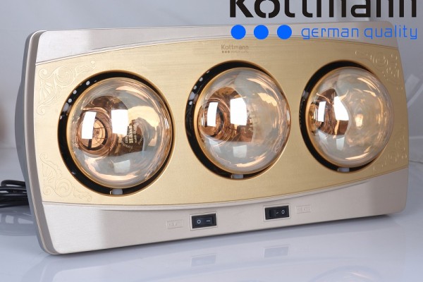 Đèn sưởi nhà tắm 3 bóng treo tường Kottmann K3BH