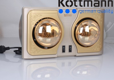Đèn sưởi nhà tắm 2 bóng treo tường Kottmann K2BH