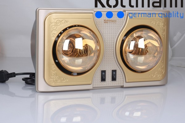 Đèn sưởi nhà tắm 2 bóng treo tường Kottmann K2BH
