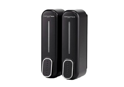 Hộp đựng xà phòng đôi Safevn F7020-2 đen