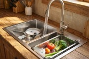 Chậu Rửa Bát 2 Hố Lệch Picenza Handmade HM8245-615 (Inox 304 Dày 3mm)