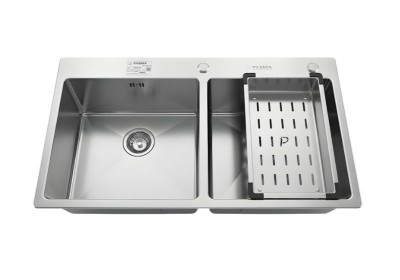 Chậu Rửa Bát 2 Hố Cân Picenza Handmade HM8245-616 (Inox 304 Dày 3mm)