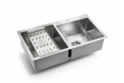 Chậu Rửa Bát 2 Hố Lệch Picenza Handmade HM7843-615 (Inox 304 - 78cm)
