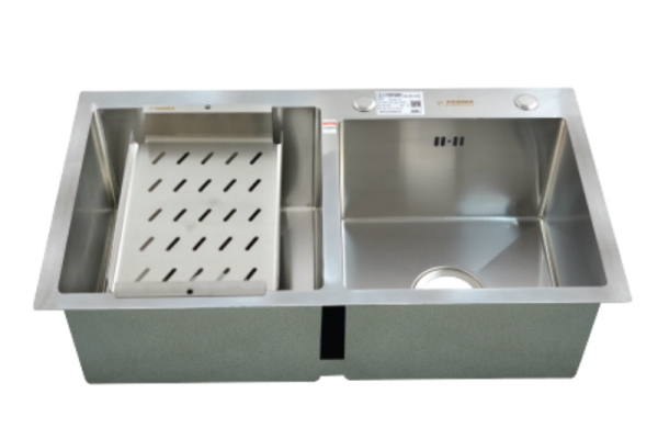 Chậu rửa bát Inox 2 hố Picenza Handmade 201 HM7843-615
