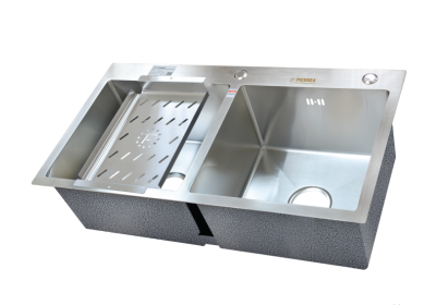 Chậu rửa bát 2 hố Picenza Handmade 304 HM7843-616