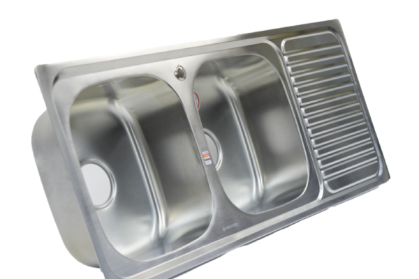 Chậu rửa bát Inox 2 hố 1 bàn Picenza TB3