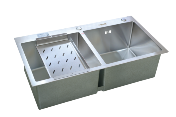 Chậu rửa bát đúc 2 hố Picenza Handmade 201 HM8245-616