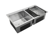 Chậu Rửa Bát 2 Hố Cân Picenza Handmade HM8245-616 (Inox 304 Dày 3mm)