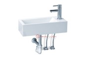 Chậu rửa mặt lavabo vuông treo tường Caesar LF5239S