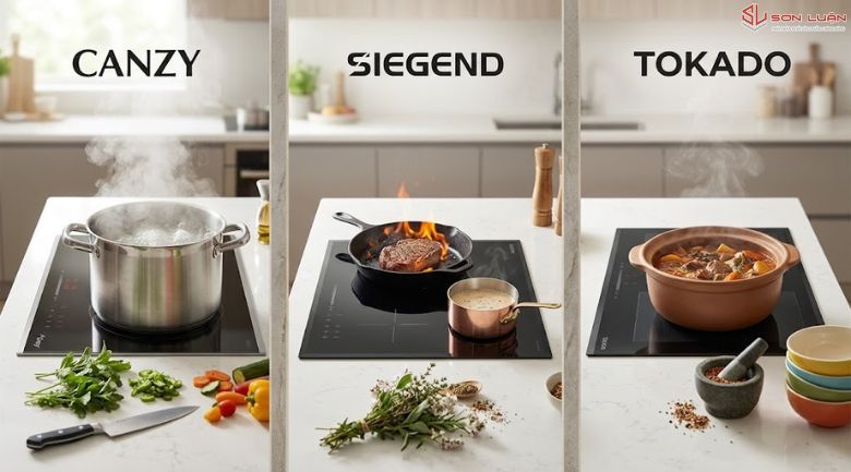 So Sánh Bếp Từ Canzy, Siegend, Tokado