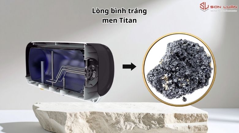 Bên trong bình nóng lạnh tráng men Titan