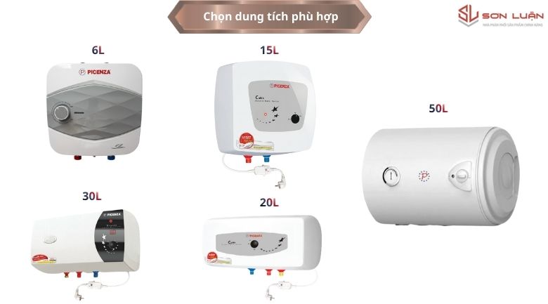 Chọn dung tích bình phù hợp
