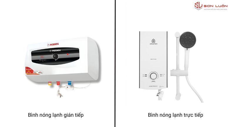 so sánh bình nóng lạnh trực tiếp và gián tiếp