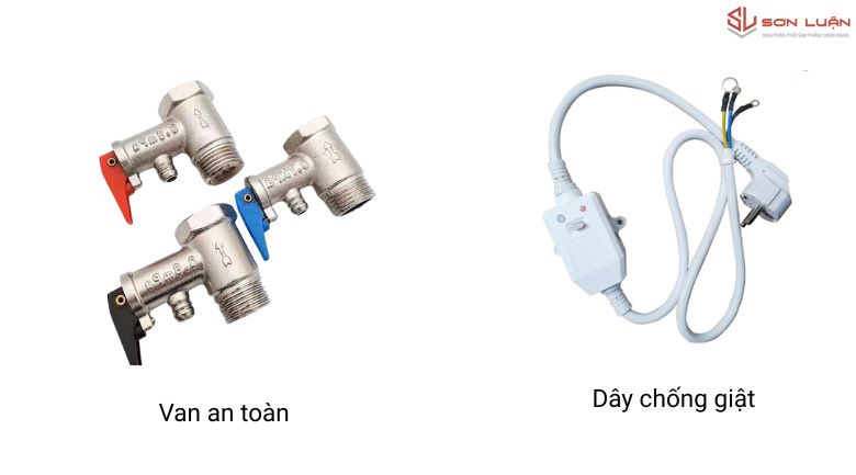 Van an toàn và dây chống giật nhất định phải có trong bình nóng lạnh