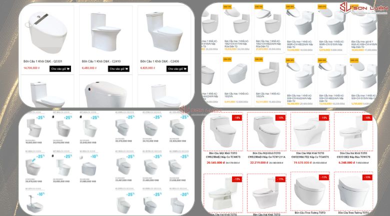 Bảng giá bồn cầu