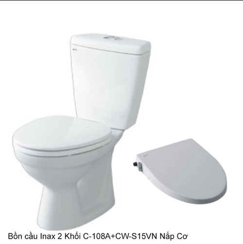 Bồn cầu Inax 2 Khối C-108A+CW-S15VN Nắp Cơ