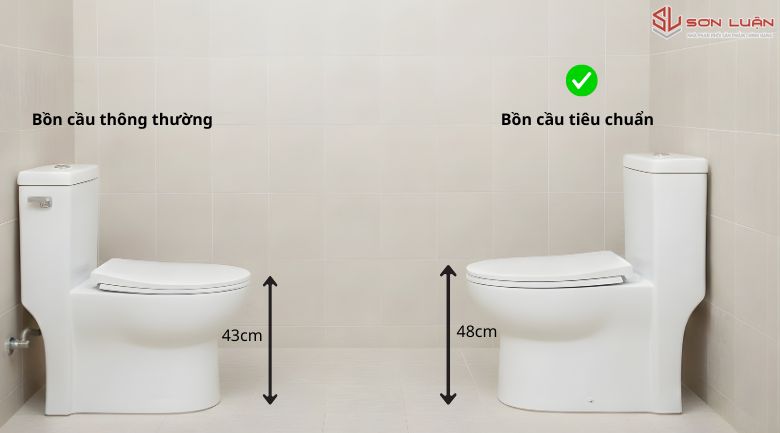 Chiều cao tiêu chuẩn phù hợp, thoải mái cho người lớn tuổi và người khuyết tật