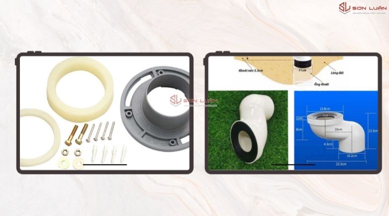 Gioăng và ống thoát bồn cầu