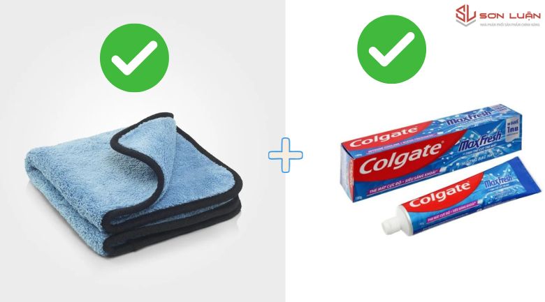 Sử dụng khăn mềm và kem đánh răng để chống xước