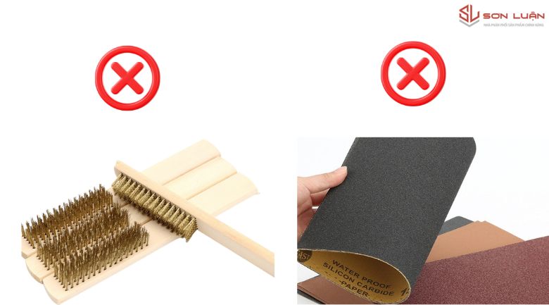 Không nên sử dụng dụng cụ có độ cứng cao