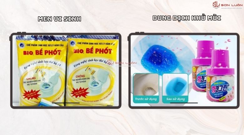 Men vi sinh và dung dịch khử mùi