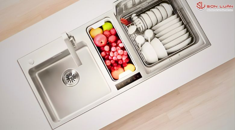 Sử dụng chậu rửa bát 2 hố để ngâm và rửa chén bát đa nhiệm