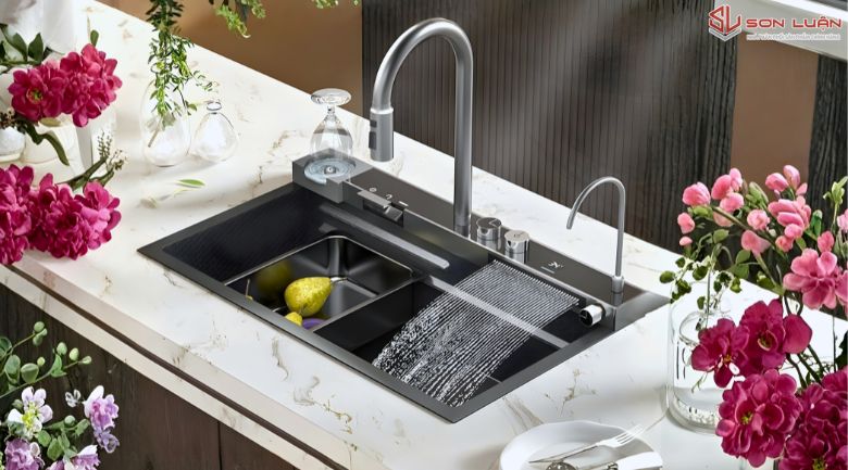 Chậu rửa bát 1 hố lớn Inox 304 có thể rửa xoong nồi lớn