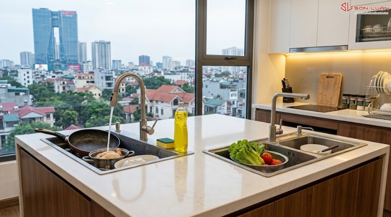 Chậu rửa bát 1 hố và 2 hố