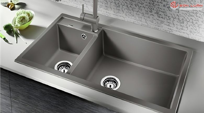 Chậu rửa bát Hafele màu ghi