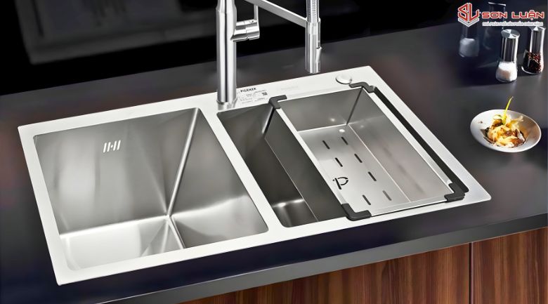 Chậu rửa bát Picenza 2 hố sang trọng, sáng bóng