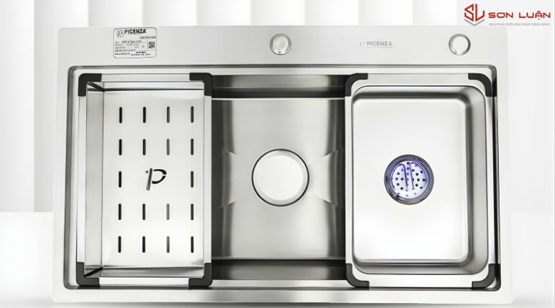 Chậu rửa bát Picenza Inox 304 sáng bóng