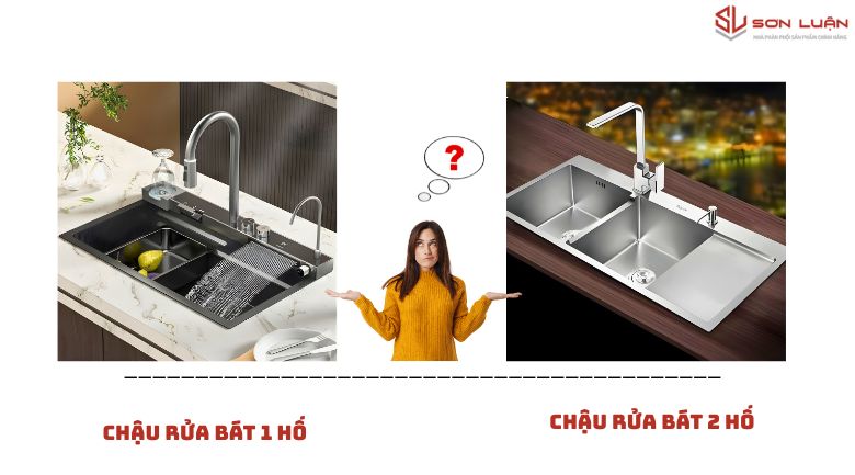 Nên chọn chậu rửa bát 1 hố hay 2 hố