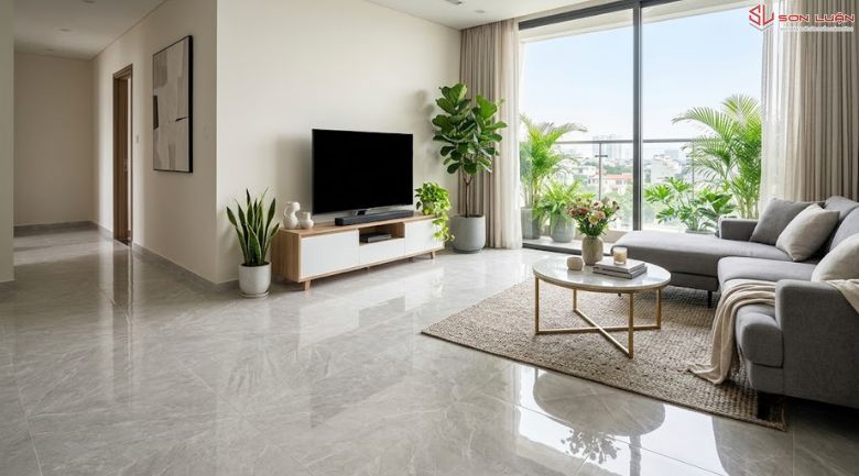 Gạch Viglacera lát phòng khách
