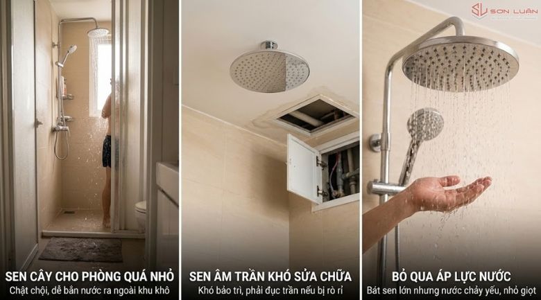 Sai lầm thường gặp khi chọn sen tắm