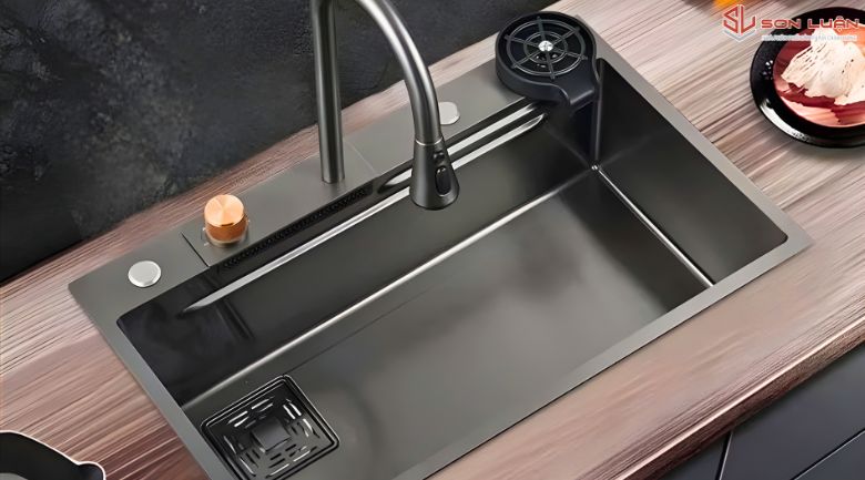 Chậu rửa bát kèm vòi rửa bát chuẩn Inox 304