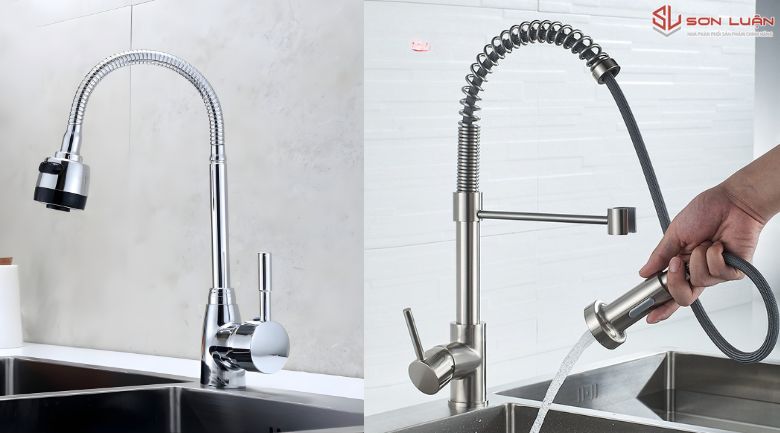 Hình ảnh mẫu vòi cần lò xo tại Thiết bị vệ sinh Sơn Luận