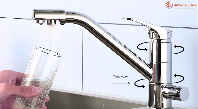 Trục xoay 360 độ linh hoạt và chất liệu Inox 304 siêu bền.