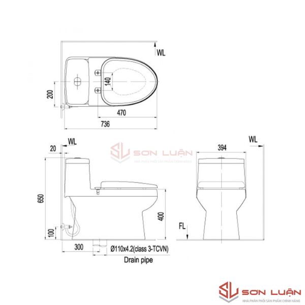 Bồn cầu 1 khối Inax AC-939VN