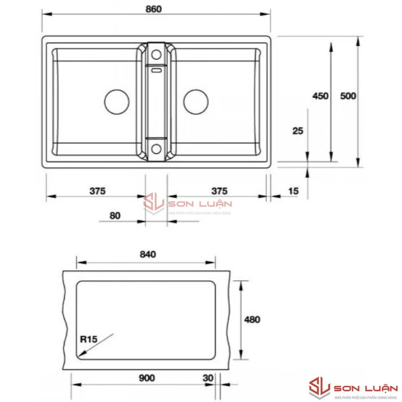 Chậu rửa bát Hafele Blancozia 9 567.68.949