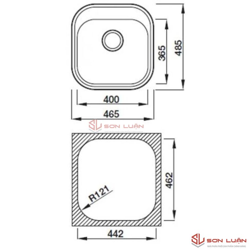 Chậu rửa bát HS19-SSN1R50 567.23.083
