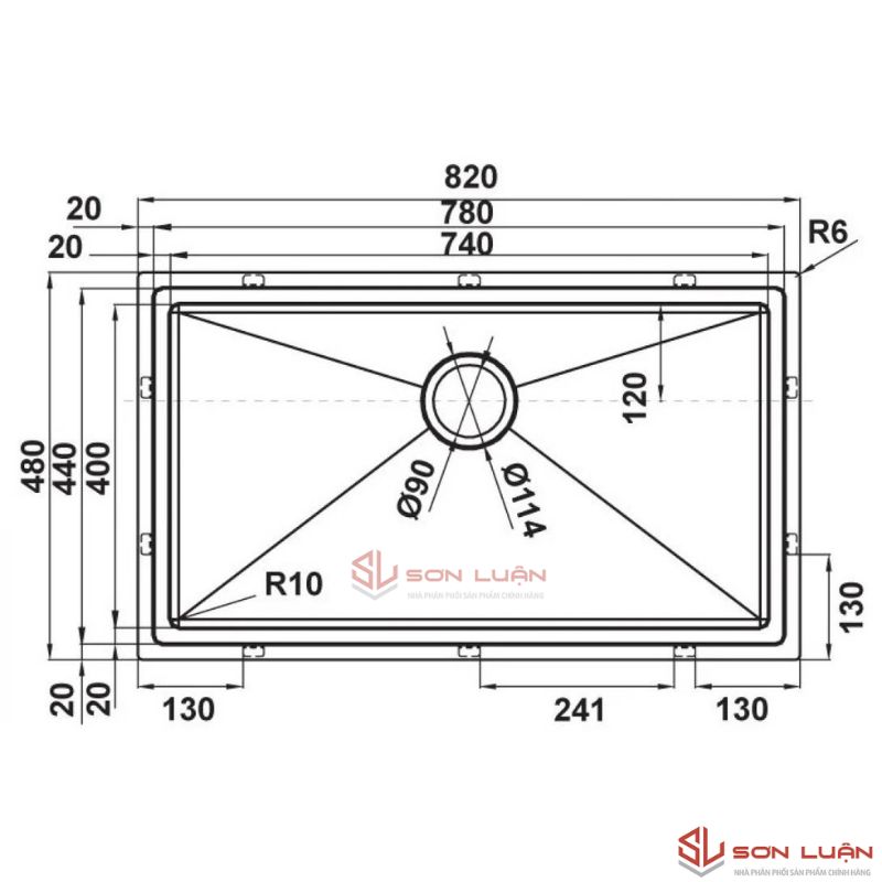 chậu rửa chén Hafele HS21-SSN1S90