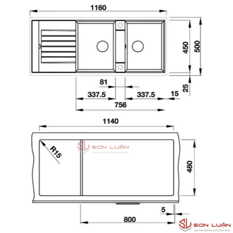 Chậu rửa chén Hafele Blancozia 8S 565.76.350