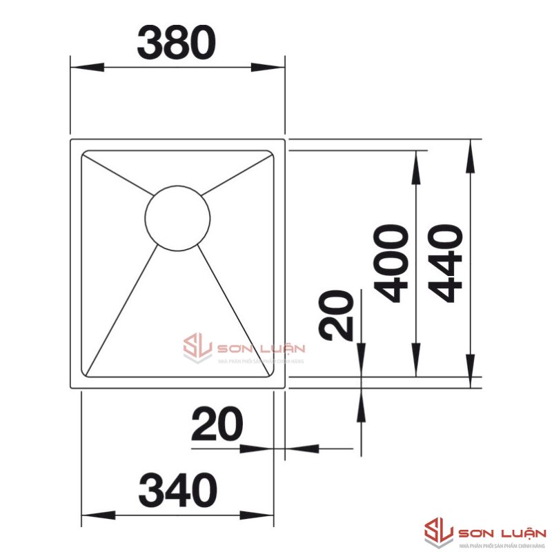 Chậu rửa chén Hafele Blanco - Quatrus R15 340-IU 570.27.149